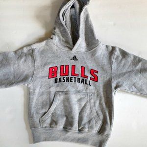 Kids Chicago Bulls Hoodie Adidas Sweatshirt Gray NBA Basketball 4
